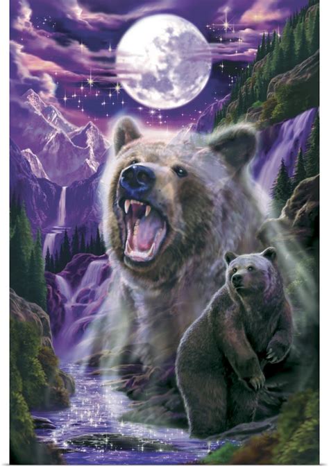 Poster Print Wall Art Entitled Bear Spirit Ebay