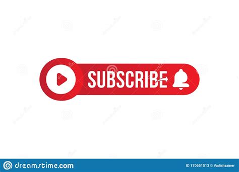 Subscribe Button With Bell Icon Red Button For Channel