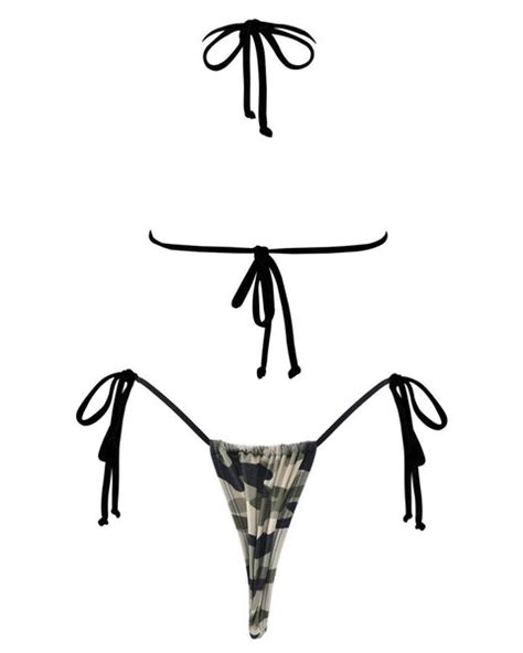 Camouflag Thong Bikini Bathing Suit For Women String Brazilian Bikini Sherrylo Swimwear