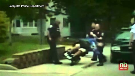 Indiana Police Officer Caught On Tape Pushing A Man Out Of His Wheelchair Youtube