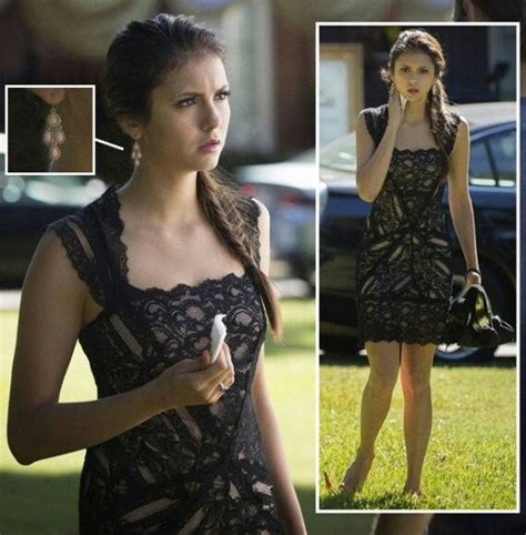 Elena Gilbert Black Lace Dress Vampire Diaries Fashion Vampire
