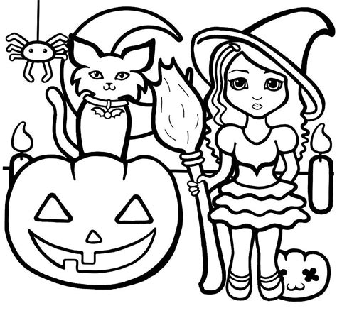 Halloween Coloring Page Kindergarten 251 Svg File For Silhouette