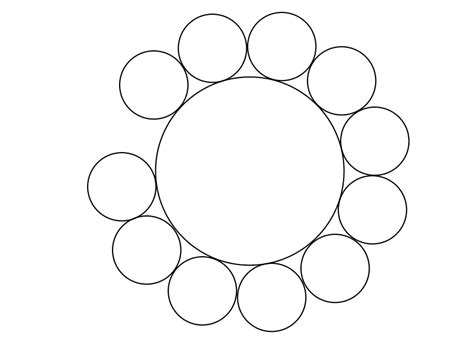 Math Calculate Radius Of Variable Circles Surrounding Big Circle