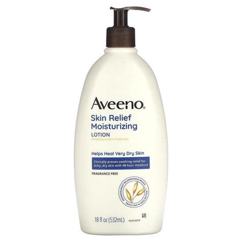 Aveeno Skin Relief Moisturizing Lotion Fragrance Free 18 Fl Oz 532 Ml