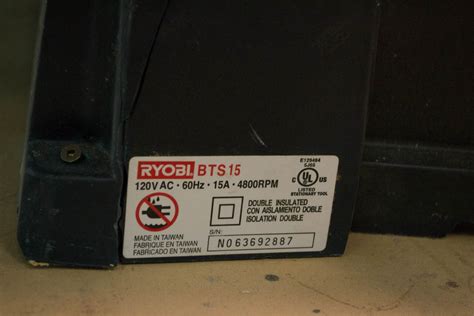 Used Ryobi Bts15 10 Portable Tablesaw Coast Machinery Group