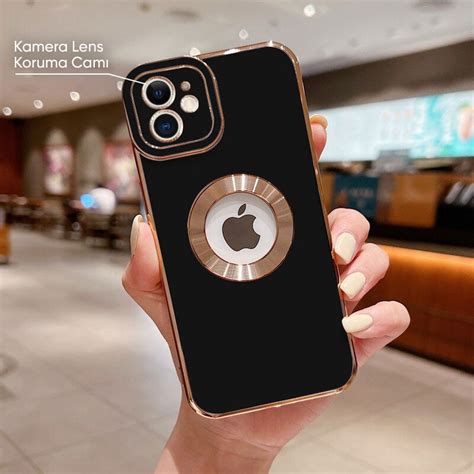 Apple Iphone 11 Kılıf Siyah Gold Desire Silikon Kılıf
