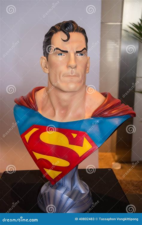 Classic Superman Head Chest Model On Display Editorial Stock Photo