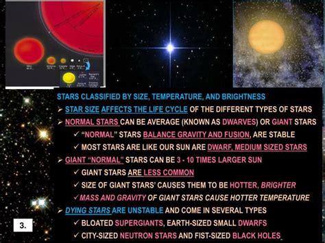 Stars Classified By Temperature And Brightness Star Size Affects The