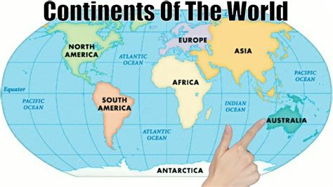 7 Seven Continents World Map