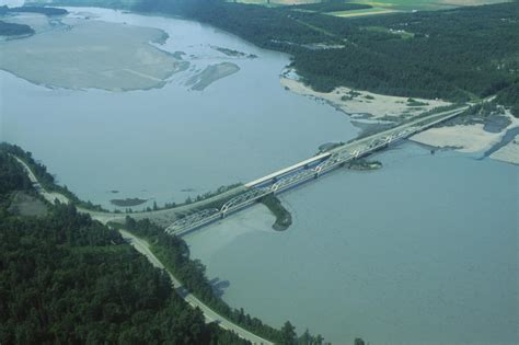 Knik River Bridge Aerial View Us Geological Survey