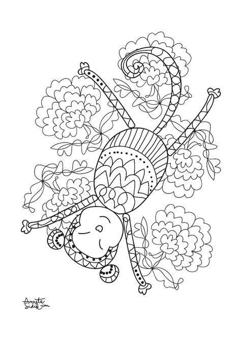 Year Of The Monkey 5 Anti Stress Adult Coloring Pages