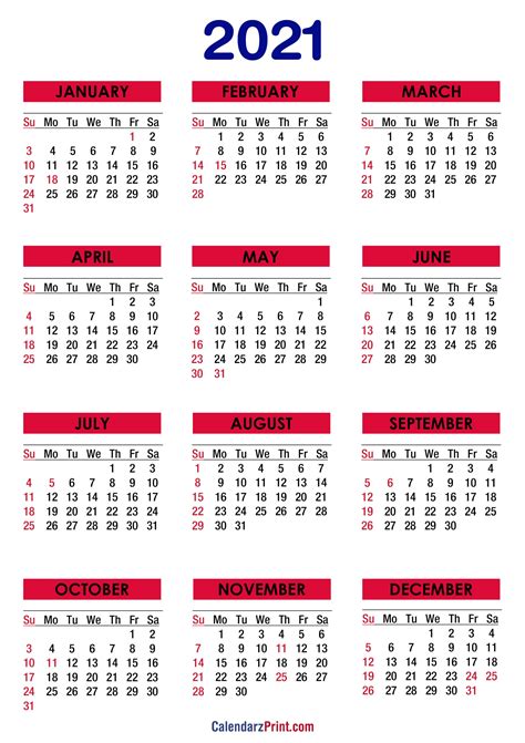 Free Printable Calendar 2021 With Holidays Canada Goimages Domain