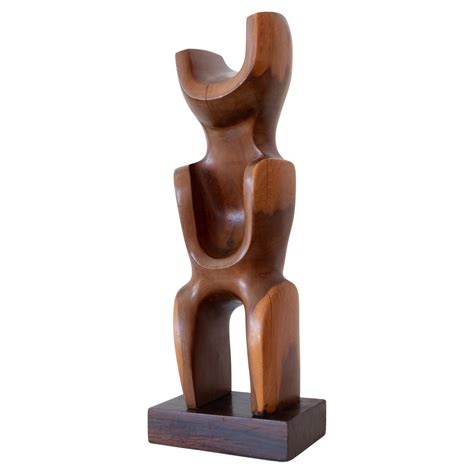 Modernist Abstract Wood Sculpture Signed Rolat Rustman At 1stdibs