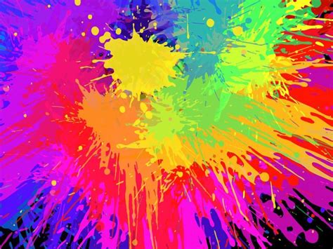 Bright Colorful Art Colorful Paint Splats Vector Background Free