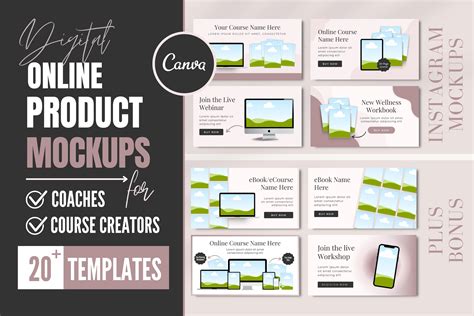 Product Mockup Template Canva Book And Magazine Mockups ~ Creative Market