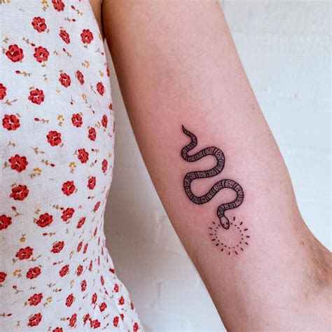 Snake Tattoo On The Inner Arm