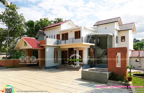 Finished House At Kerala With Its 3d Design Kerala Home Design And