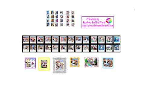 Rainbow Tinkle S World LPS Fans DIY Miniature Printable LPS Frames And Lps Crafts Lps