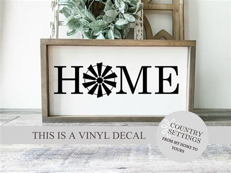 Home Vinyl Decal Farmhouse Home Vinyl Decal Wall Decals Etsy Vinyl