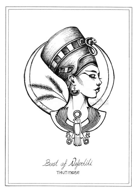 Egyptian Queen Nefertiti Drawing