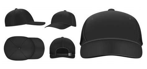 Premium Vector Black Cap Sport Baseball Caps Template Summer Hat