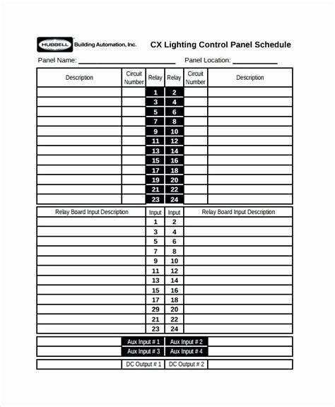 Creating a circuit directory and labeling circuit breakers. Panel Schedule Template Excel Luxury Panel Schedule ...