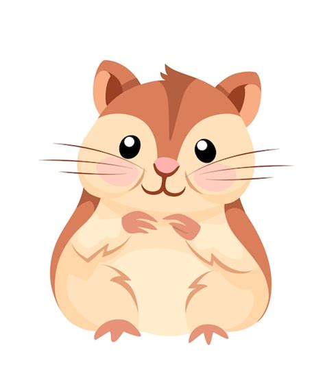 Premium Vector Cartoon Animal Illustration Cute Hamster Sit And