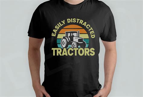 Easily Distracted By Tractors Svg Graphic By DeeNaenon Creative Fabrica
