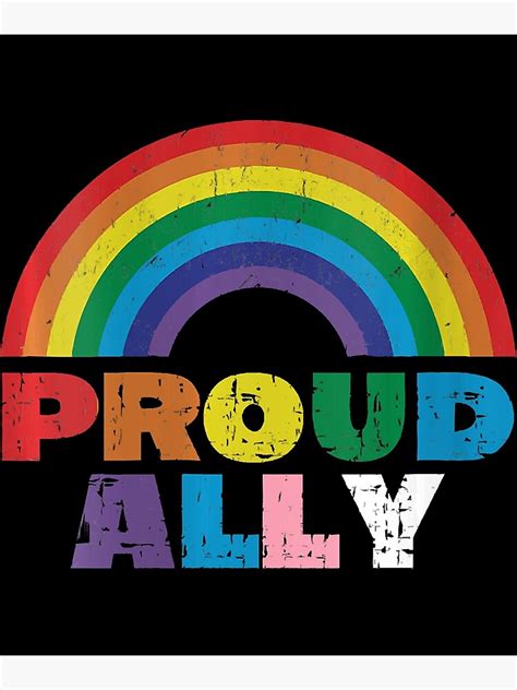 womens proud ally lgbt rainbow gay pride month poster for sale by vaeuhbmonica redbubble