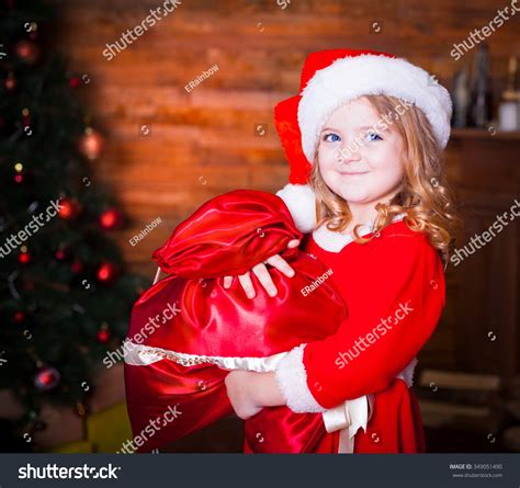Beautiful Little Curly Blonde Girl Has Stock Photo 349051490 Shutterstock
