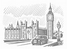 Big Ben. Vector drawing. Palace of Westminster 13215779 Vector Art at ...