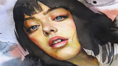 How To Paint A Realistic Portrait With Watercolors And Color Pencils