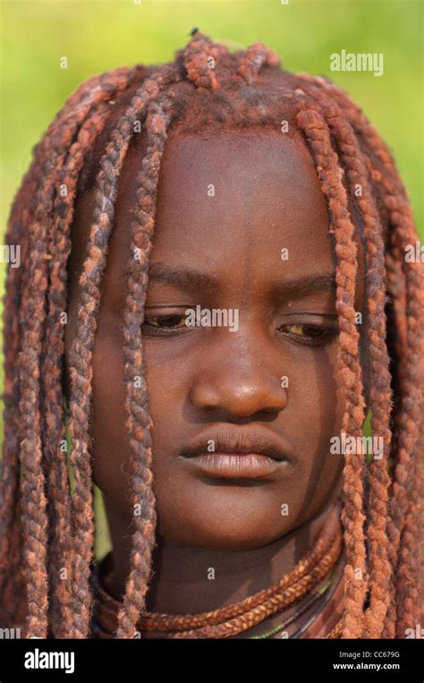 Portrait Of Himba Girl Kaokoland Northern Namibia Stock Photo Alamy