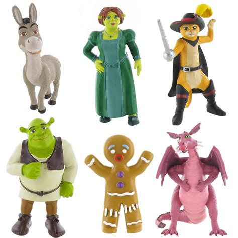 Buy Shrek Toys 8 Cm Shrek Fiona Donkey Puss Ginger And Dragon