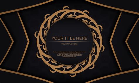 Black Luxury Background With Abstract Mandala Ornament Elegant And