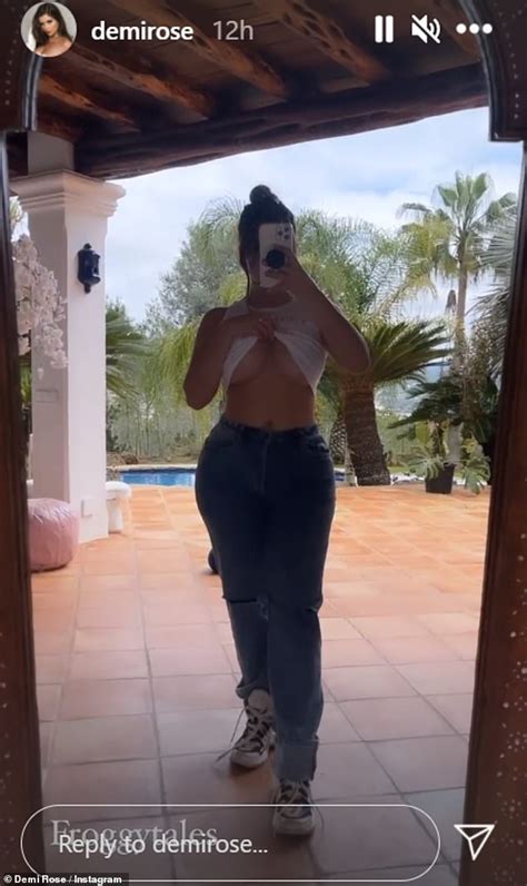 Demi Rose Showcases Her Hourglass Curves As She Dons A White Crop Top While Posing By The Pool