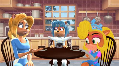 Coco Megumi And Isabella Bandicoot Eating Cake By 96933776 On Deviantart