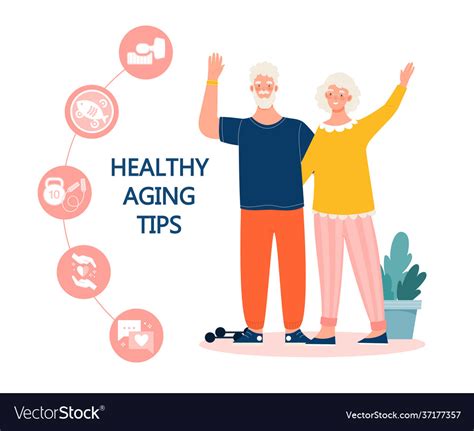 Healthy Aging Concept Royalty Free Vector Image