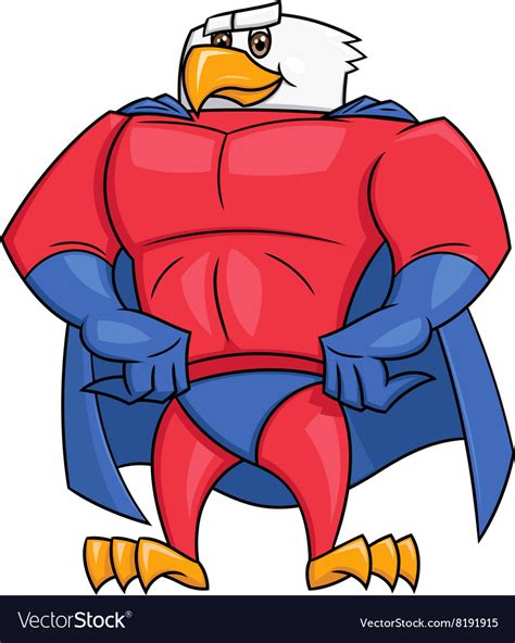 Eagle Superhero Posing 2 Royalty Free Vector Image