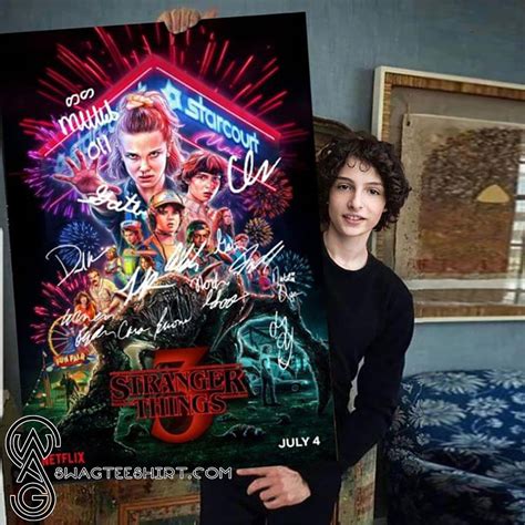 Stranger Things Season 3 With Signatures Poster