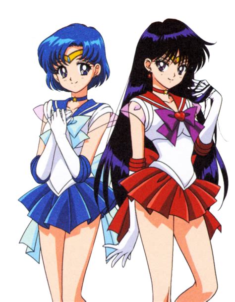 Super Sailor Mercury And Super Sailor Mars Sailor Moon Manga Sailor Mercury Sailor Moon Girls