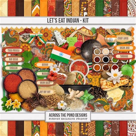Lets Eat Indian Page Kit Digital Art