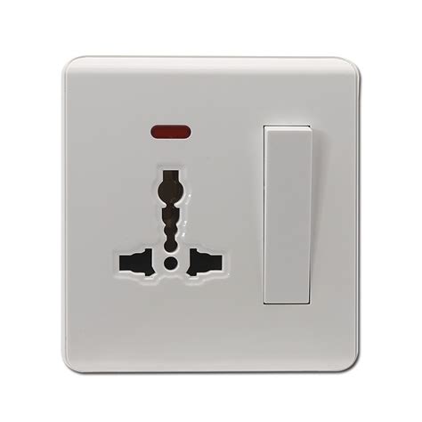 New Design 1 Gang 13a Multi Socket With Neon Wall Switched Socket