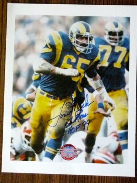 Tom Mack Autographed Los Angeles Rams 8x10 Photo For Sale Online Ebay
