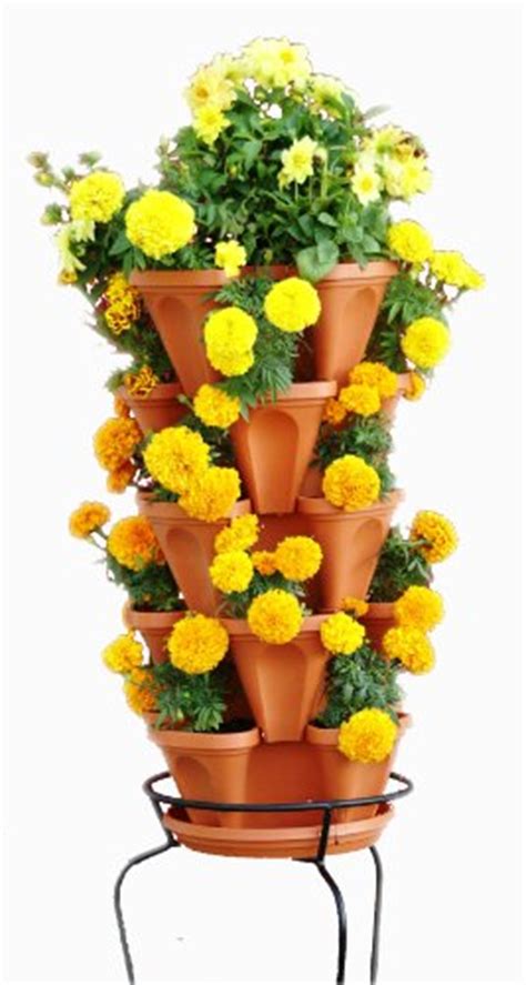 5 Tier Stackable Strawberry Herb Flower And Vegetable Planter