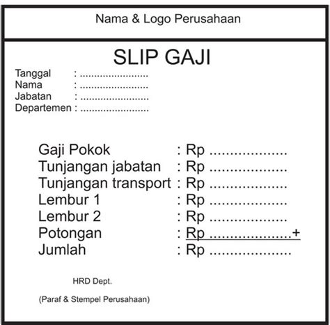 Contoh Slip Gaji | Barang Indonesia
