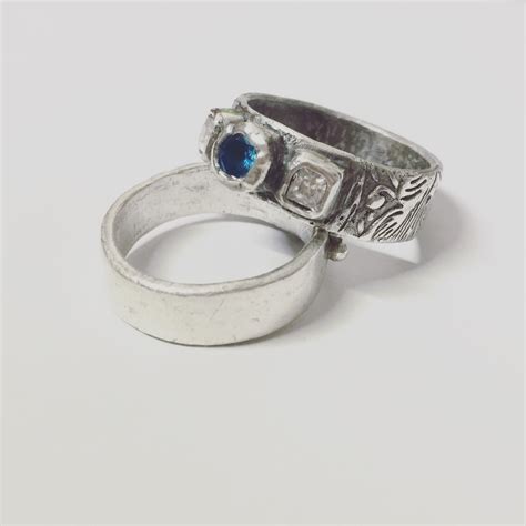Handmade Silver Gemstone Ring Cubic Zirconia Ring Aqua Gemstone Etsy