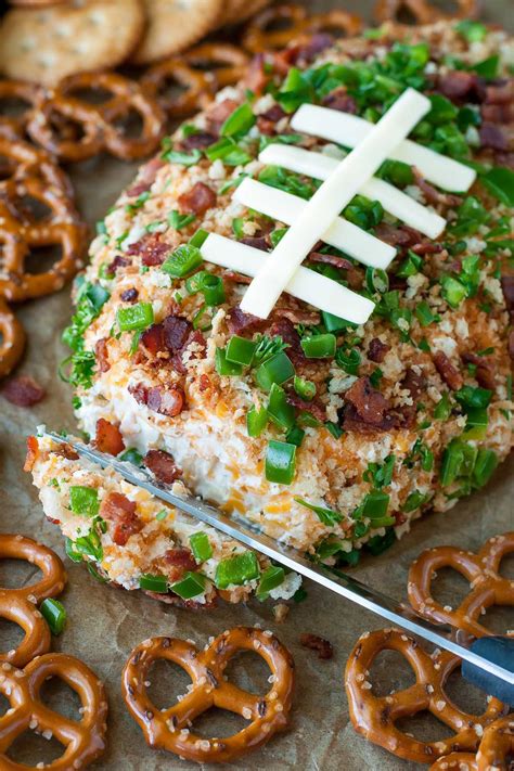 This Football Cheese Ball Is Perfect For Your Super Bowl Party Food Spread Football Party Foods