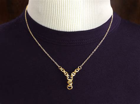Replicating Dna Jewelry Small Gold Plated Replicating Dna Etsy Dna