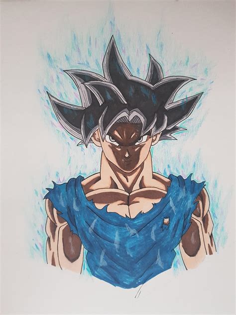 I Just Finished My Drawing Of Ultra Instinct Omen Goku Feel Free To